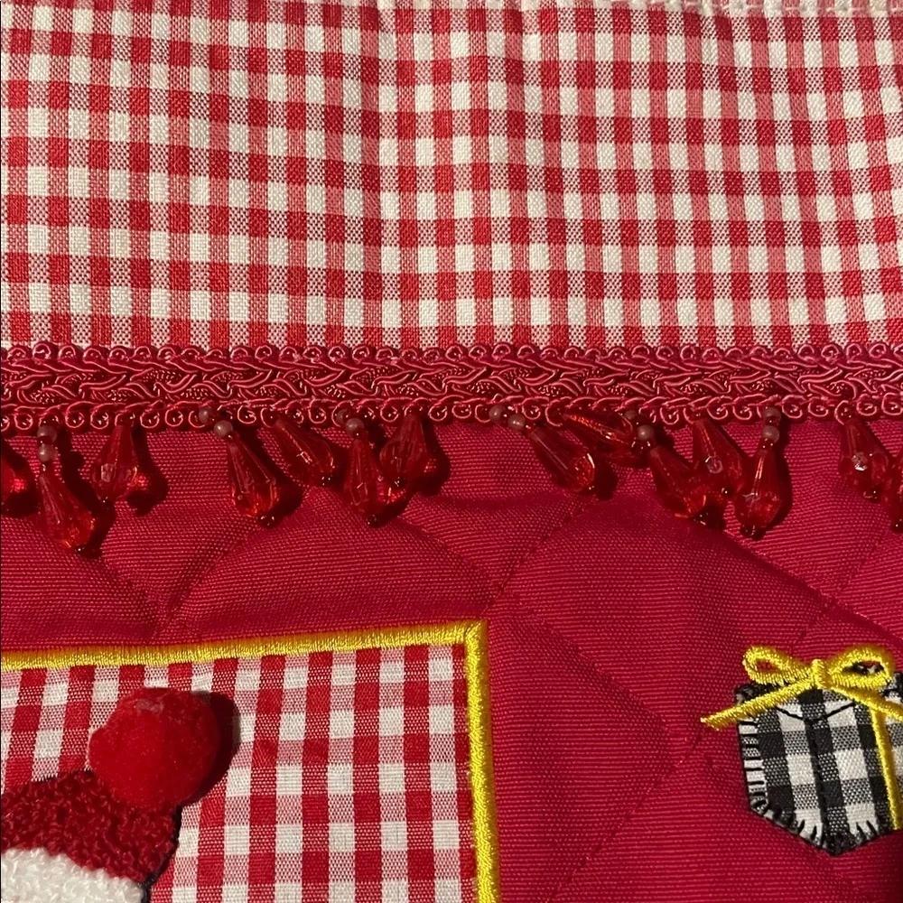 Vintage Festive Red Santa Tote Bag